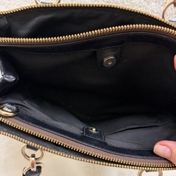 Classic Coach Mini Christie Handbag Brown/Black Logo Pattern F36718 - Picture 9 of 12